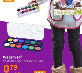 Action Waterverf 12 Kleuren aanbieding
