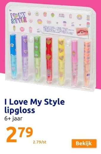 Action I Love My Style Lipgloss aanbieding