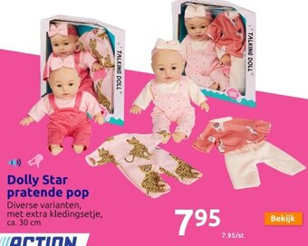 Action Dolly Star Pratende Pop aanbieding