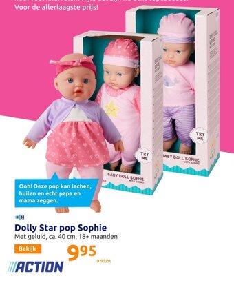 Action Dolly Star Pop Sophie aanbieding