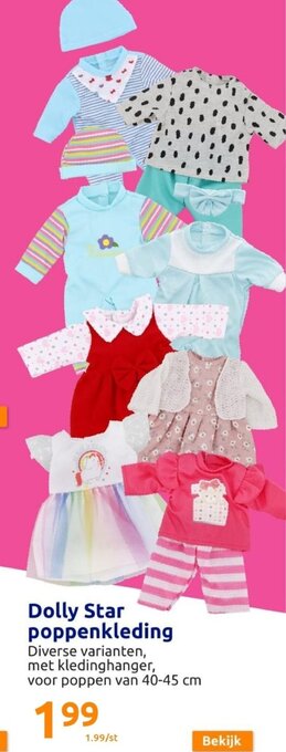 Action Dolly Star Poppenkleding aanbieding