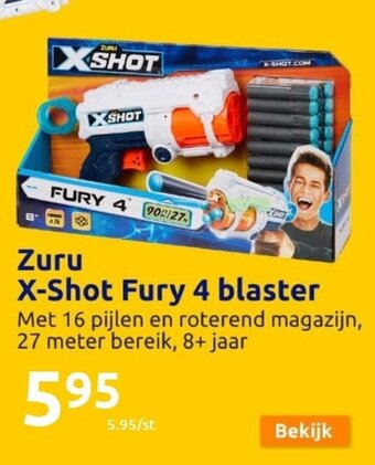 Action Zuru X-Shot Fury 4 Blaster aanbieding