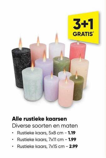 Big Bazar Rustieke kaarsen aanbieding