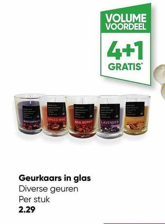 Big Bazar Geurkaars in glas aanbieding