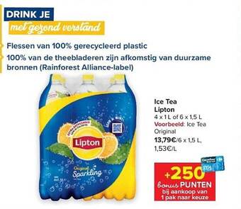 Carrefour Ice tea lipton aanbieding