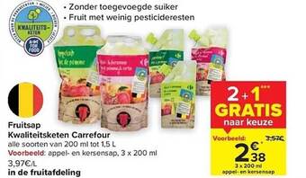 Carrefour Fruitsap aanbieding