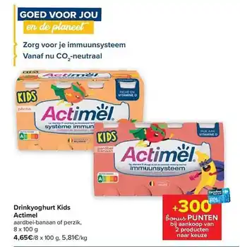 Carrefour Drinkyoghurt kids actimel aanbieding