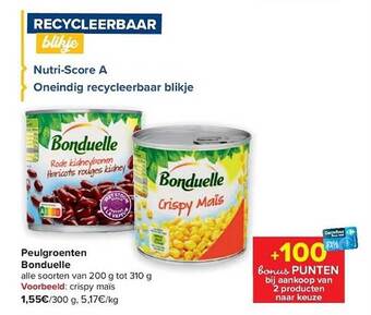 Carrefour Peulgroenten bonduelle aanbieding