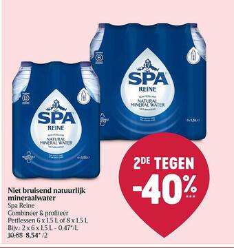 Delhaize Niet bruisend natuurlijk mineraalwater spa reine aanbieding
