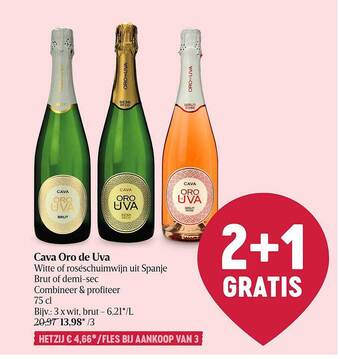 Delhaize Cava oro de uva aanbieding