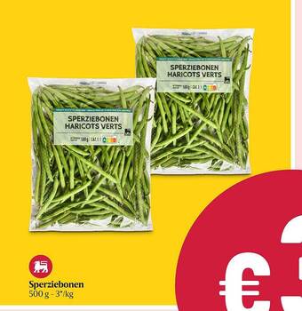 Delhaize Sperziebonen aanbieding