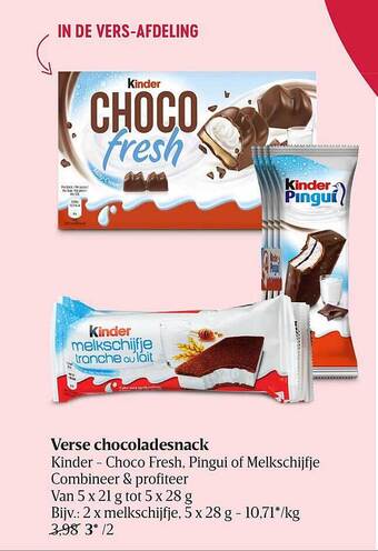 Delhaize Verse chocoladesnack aanbieding