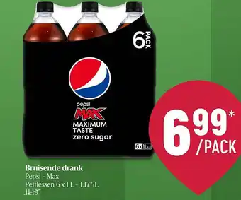 Delhaize Bruisende drank pepsi max aanbieding