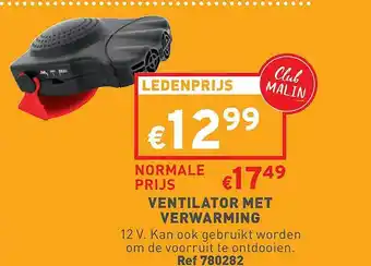 Trafic Ventilator met verwarming aanbieding