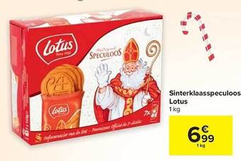 Carrefour Sinterklaasspeculoos lotus aanbieding