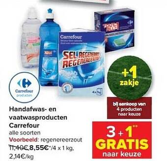 Carrefour Handafwas en vaatwasproducten aanbieding