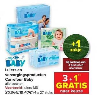 Carrefour Luiers en verzorgingsproducten aanbieding