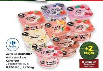Carrefour Zuivelspecialiteiten met verse kaas aanbieding