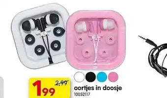 Oortjes in doosje