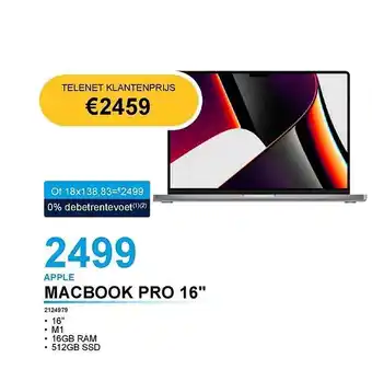 AUVA Apple macbook pro 16 aanbieding