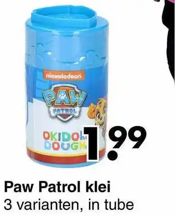 Wibra Paw patrol klei aanbieding