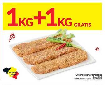 Intermarché Gepaneerde varkenslapjes aanbieding