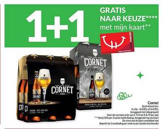 Intermarché Cornet sterk blond bier aanbieding