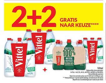 Intermarché Vittel natuurlijk mineraalwater aanbieding