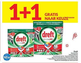 Intermarché Dreft platinum plus vaatwastabletten aanbieding