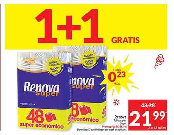 Intermarché Renova toiletpapier super aanbieding