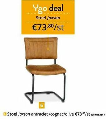 YGO Stoel jaxson aanbieding