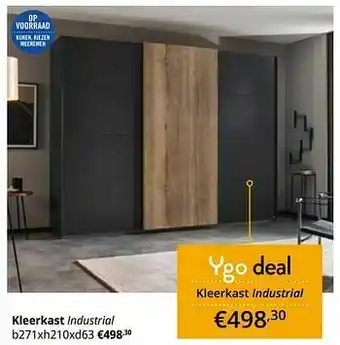 YGO Kleerkast industrial aanbieding