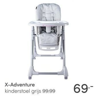 X-adventure kinderstoel grijs