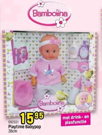 Bambolina Playtime babypop 36cm 092321