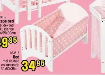 Happyland Howa bed mel dekbed en kussentje 30 x 53 x 35cm 033618 aanbieding