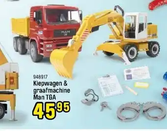 Bruder Kiepwagen & graafmachine Man TGA 948917