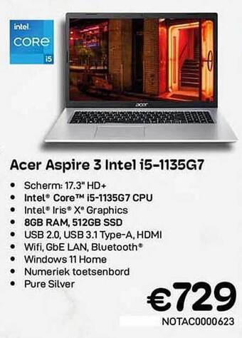 CompuDeals Acer aspire 3 intel i51135g7 aanbieding