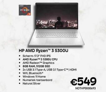 CompuDeals Hp amd ryzen 3 5300u aanbieding