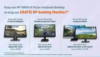 CompuDeals Hp gaming monitor aanbieding