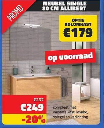 Bouwcenter Frans Vlaeminck Meubel single 80 cm allibert aanbieding