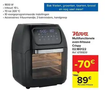 Carrefour Nova multifunctionele ovenfriteuse crispy aanbieding