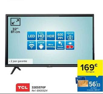 Carrefour Tcl ledtv aanbieding