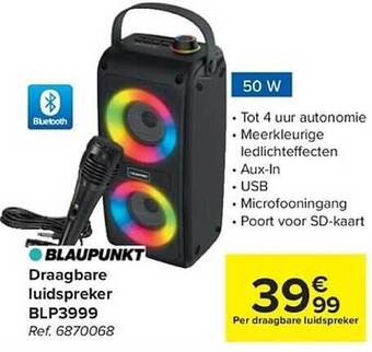 Carrefour Draagbare luidspreker aanbieding