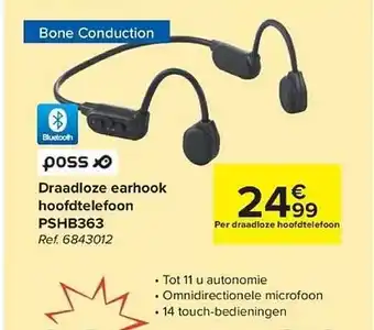Carrefour Draadloze earhook hoofdtelefoon aanbieding