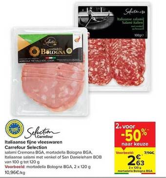Carrefour Italiaanse fijne vleeswaren aanbieding