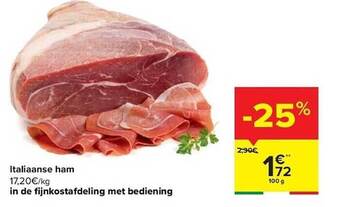 Carrefour Italiaanse ham aanbieding