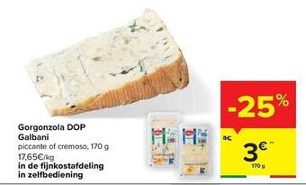 Carrefour Gorgonzola dop galbani aanbieding