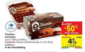 Carrefour Tiramisu aanbieding