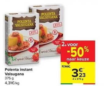 Carrefour Polenta instant valsugana aanbieding