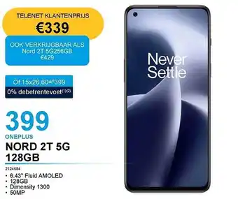 AUVA Oneplus nord 2t 5g 128gb aanbieding